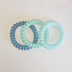 "Turkos Set" Spiraler 3-pack Hårsnoddar