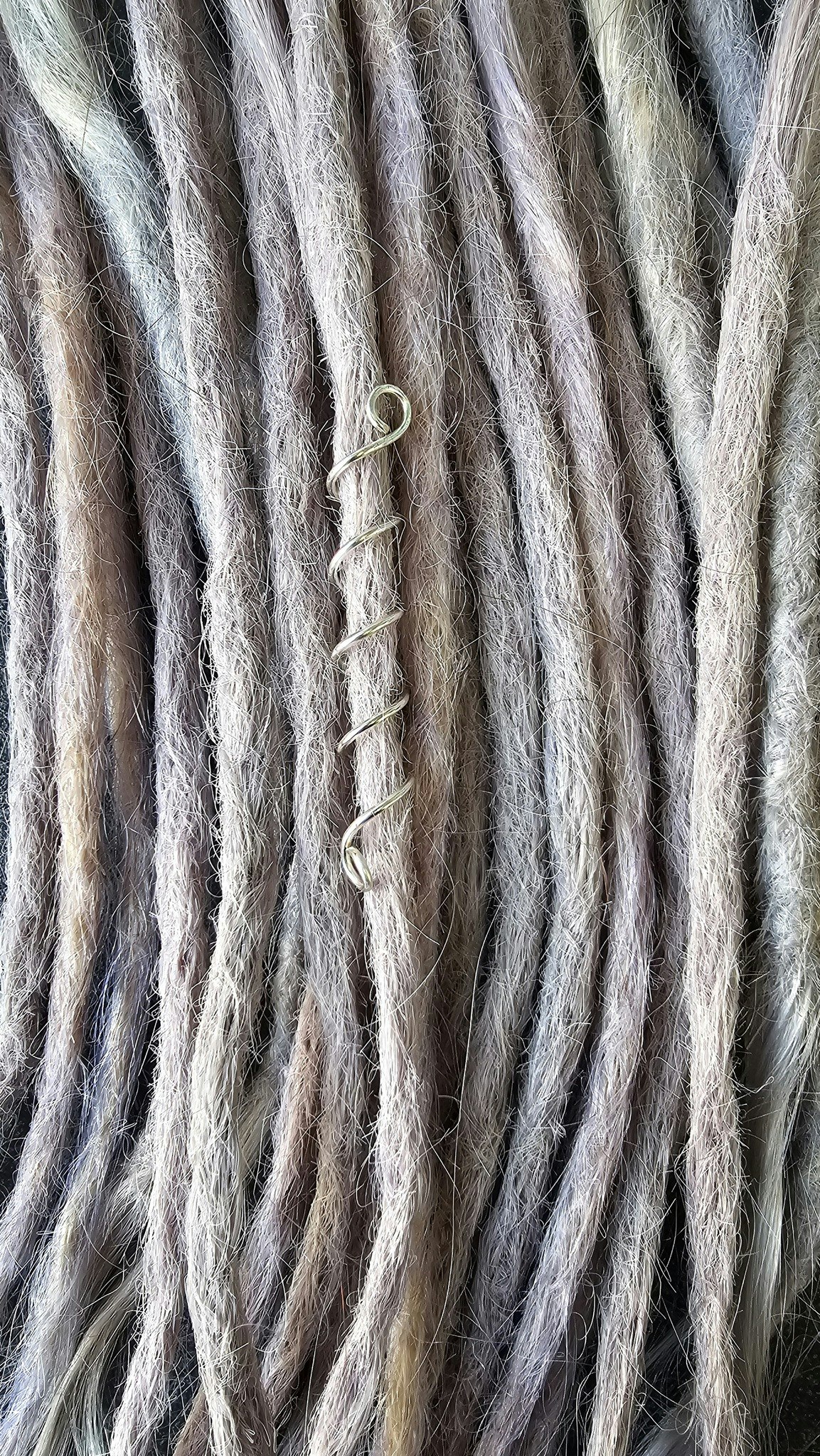 Spiral - Lång Twist Dreadsmycke (Silver 1 cm)