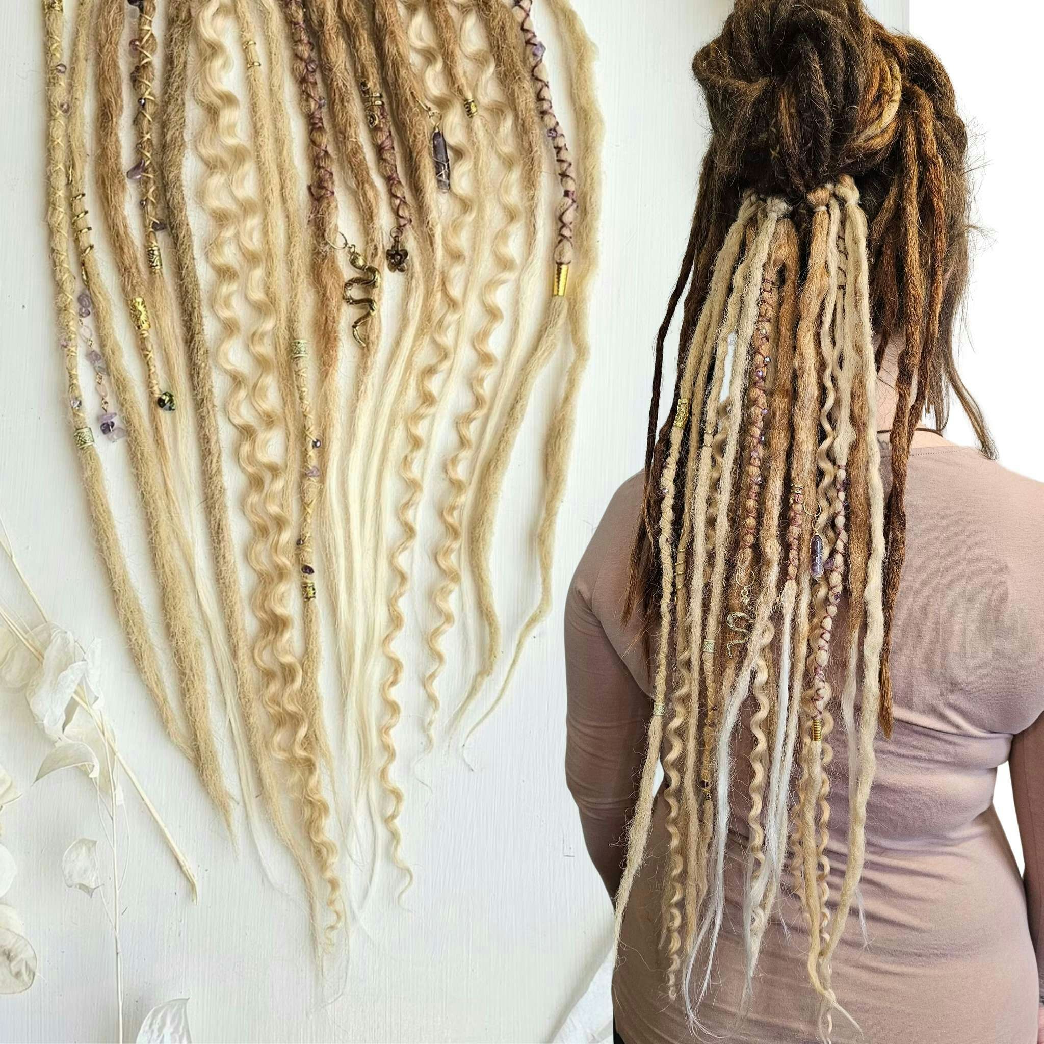 "Ametist Gudinna" Dreads Ponytail Extensions