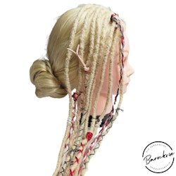 "Solstånd" Ljusblond Dreads Clip-Ins