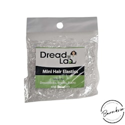 Dreadlab - Transparent Mini Hårsnoddar i gummi 200 st (för dreads & flätor)