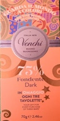 Venchi Fondente Dark 75% 70g