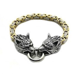 Package Golden Wolves Necklace and Golden Wolves Bracelet
