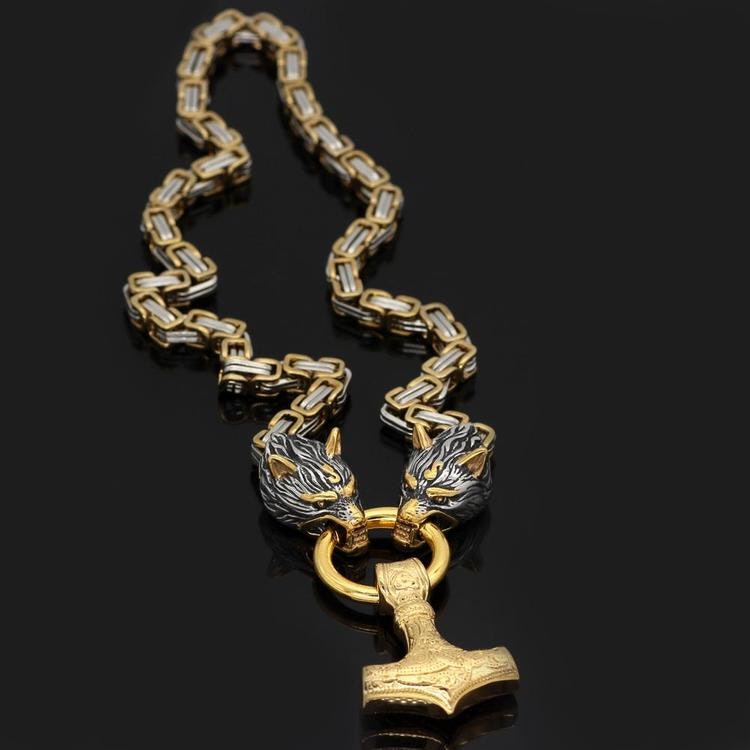 Necklace Golden Wolves Gold