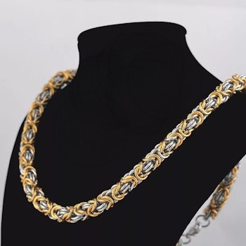 Package Golden King Necklace and Bracelet