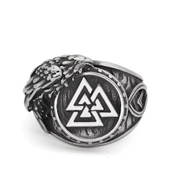 Ring Valknut Raven