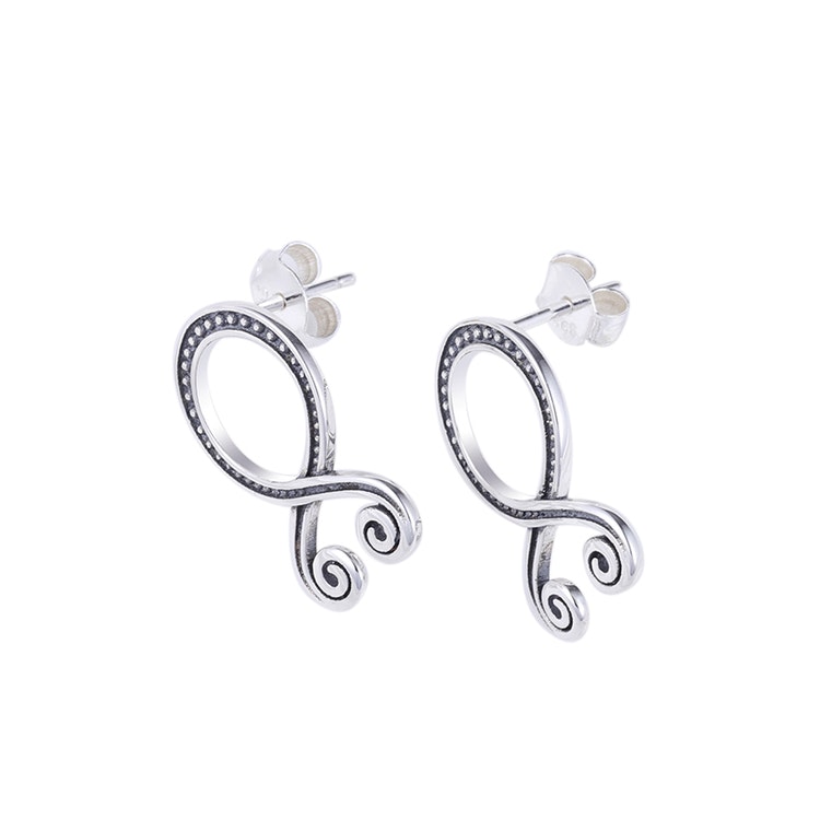 Earring Troll Cross 925 Silver