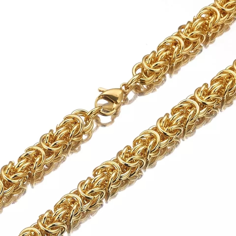 Paket Pure Golden Kungslänk Halsband och Armband