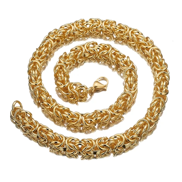 Paket Pure Golden Kungslänk Halsband och Armband