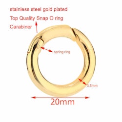 Spenstig o-ring rustfritt stål 20 mm