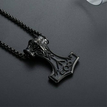 Necklace Mjölner Black Edition