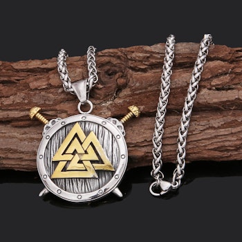 Halsband Valknut Shield (flera färger)