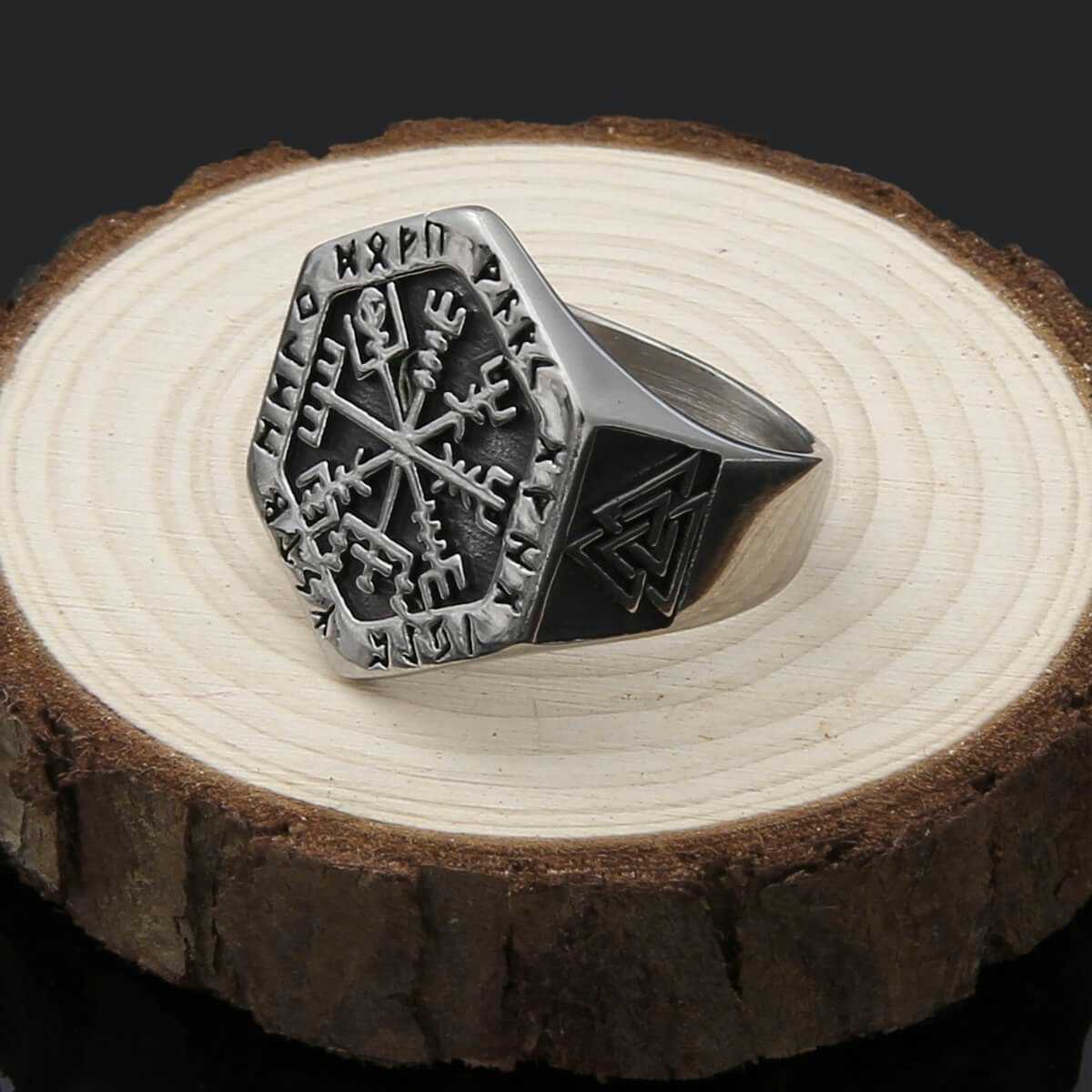 Ring Vegvisir Valknut