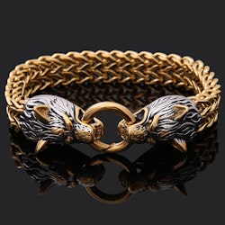 Bracelet Golden Armor Wolves