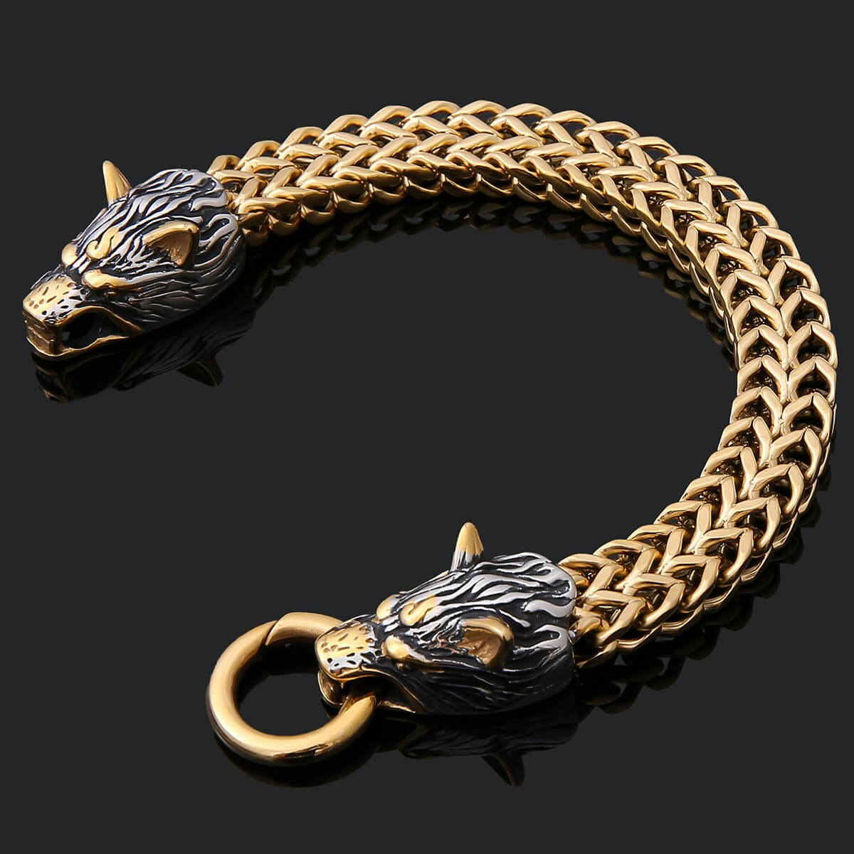 Bracelet Golden Armor Wolves