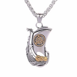 Necklace Valknut Boat