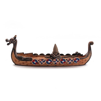Viking boat with incense
