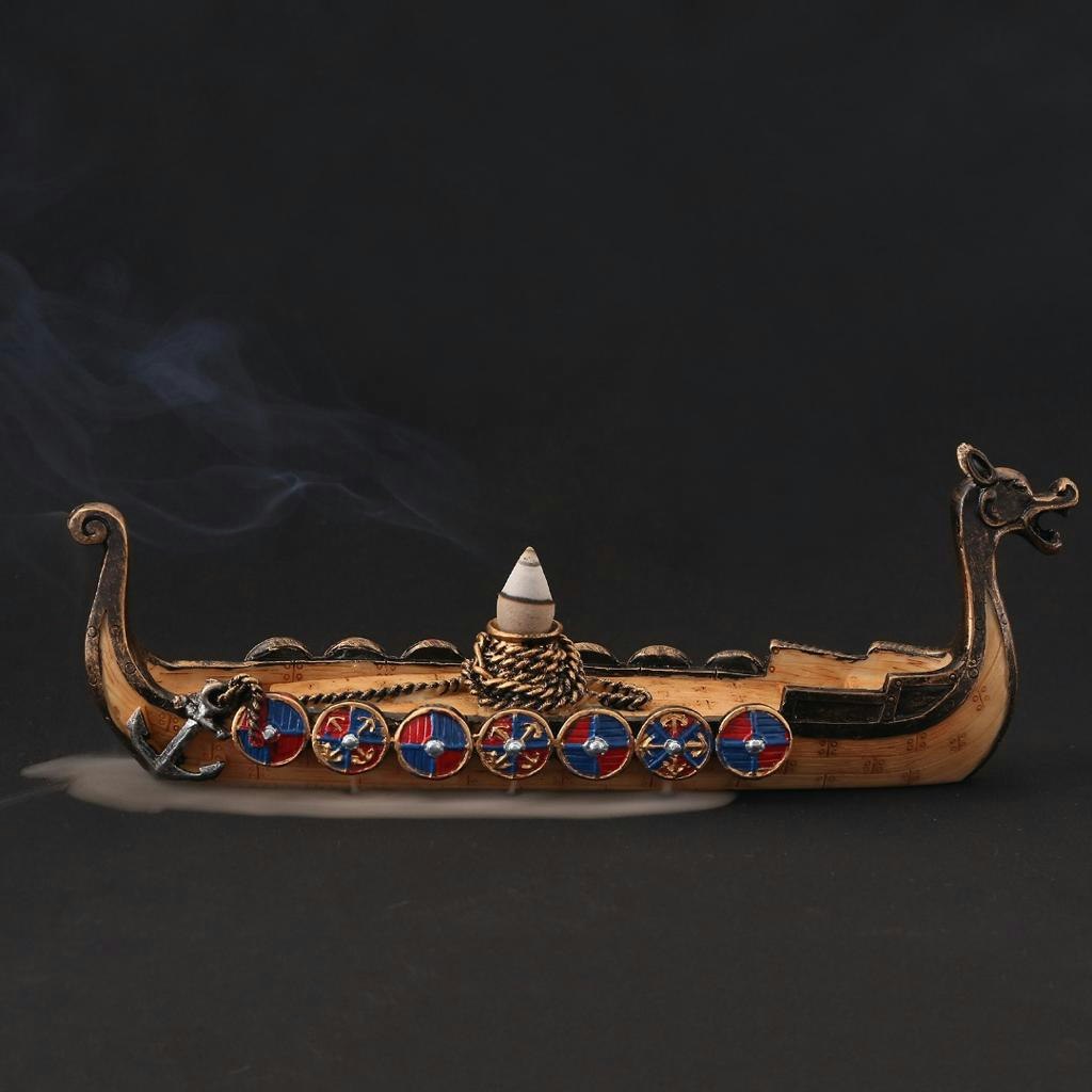 Viking boat with incense