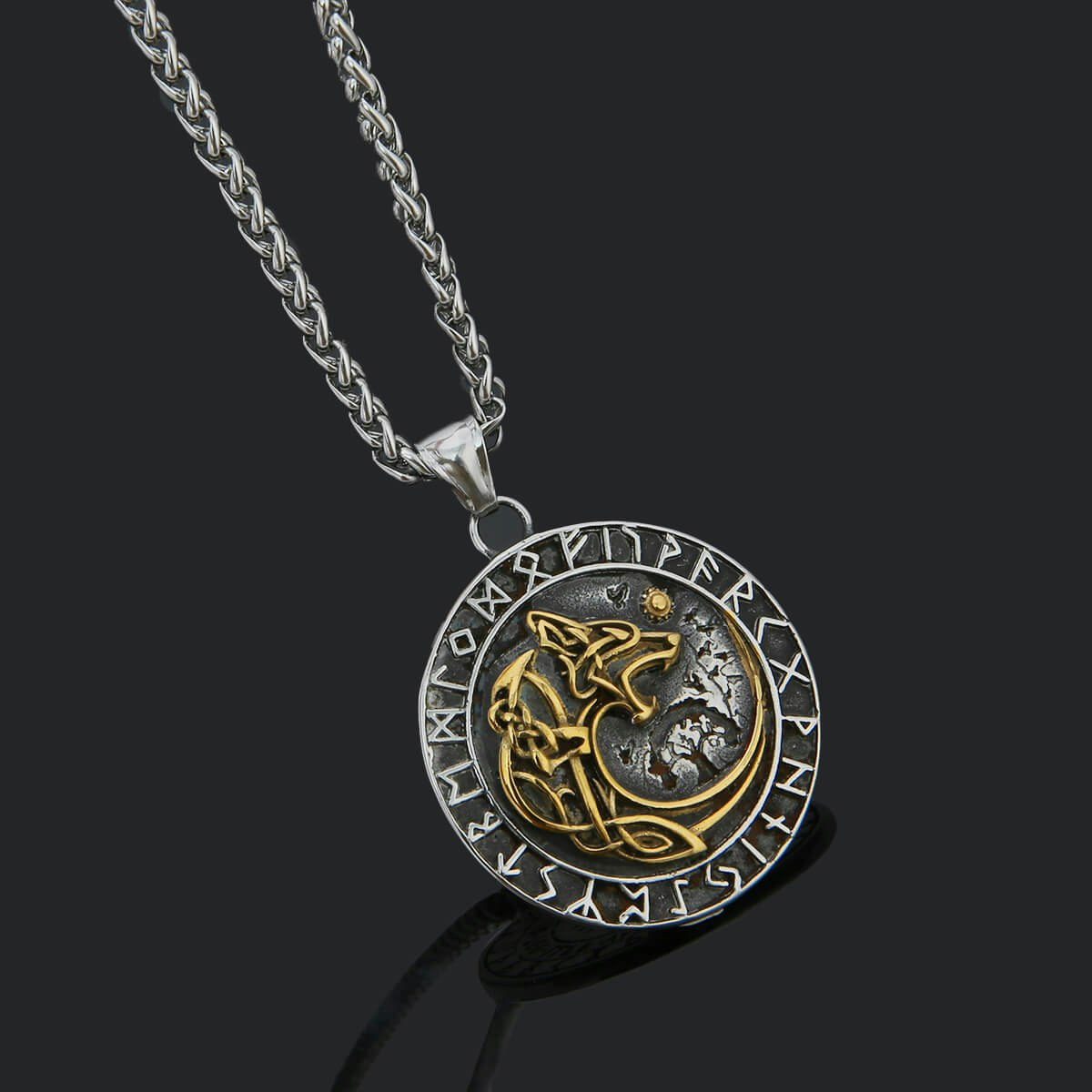 Halsband Wolf Futhark (flera färger)