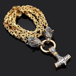Necklace Pure Golden Wolves Silver/Gold