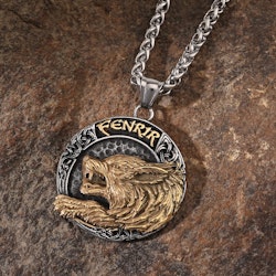 Necklace Golden Fenrir