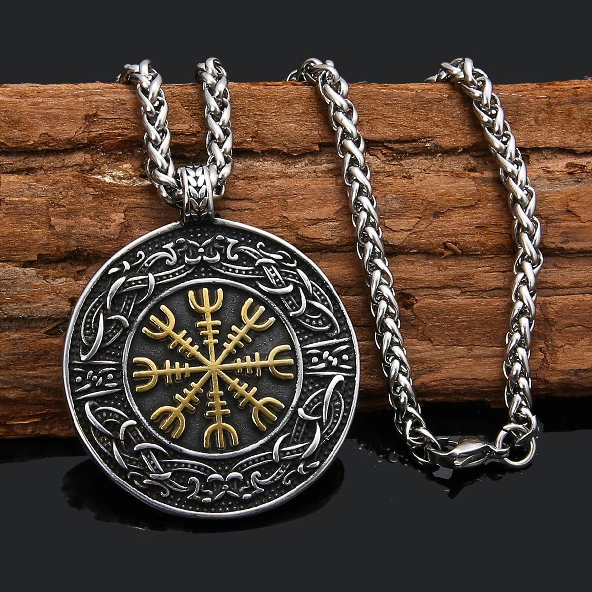 Halsband Futhark Aegishjalmur