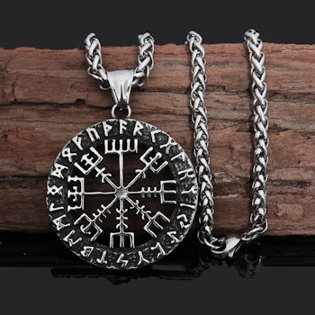 Halskæde Futhark Vegvisir