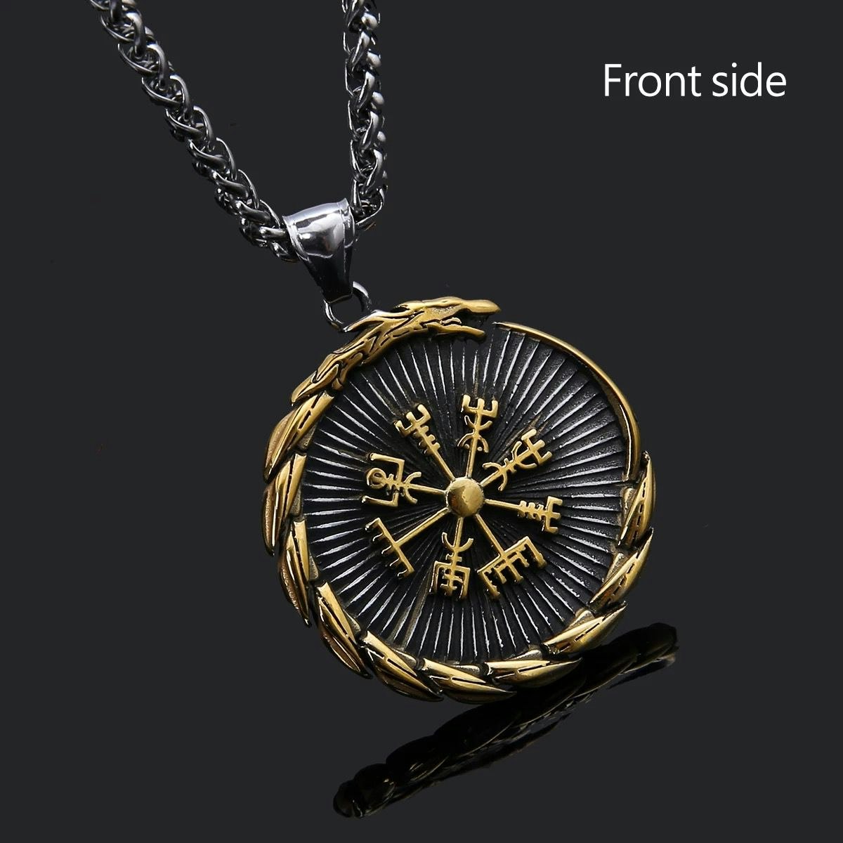 Necklace Valknut Vegvisir