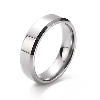 Ring Silver Finish Tungsten