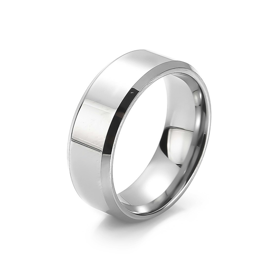 Ring Silver Finish Tungsten