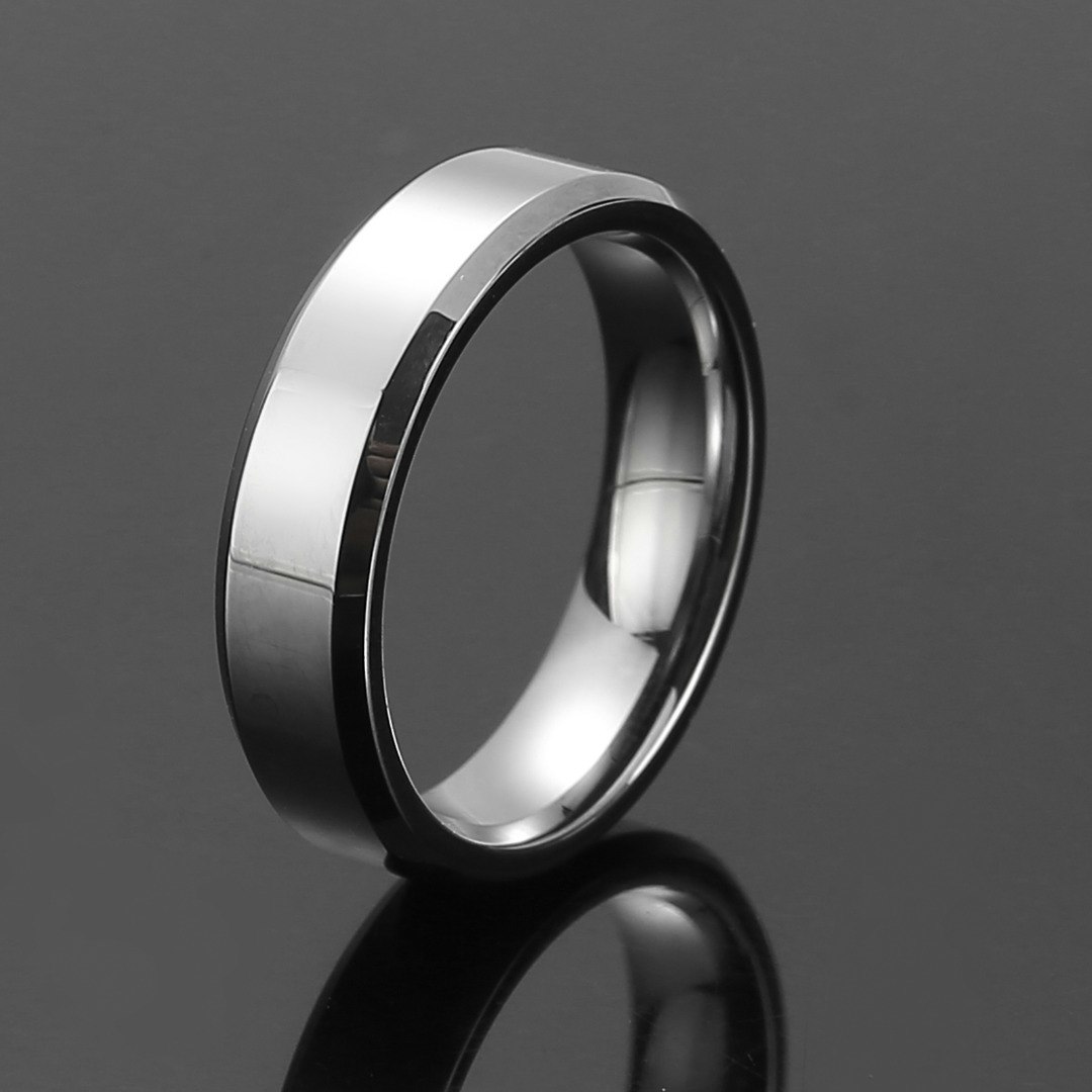 Ring Silver Finish Tungsten