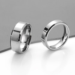 Ring Silver Finish Tungsten