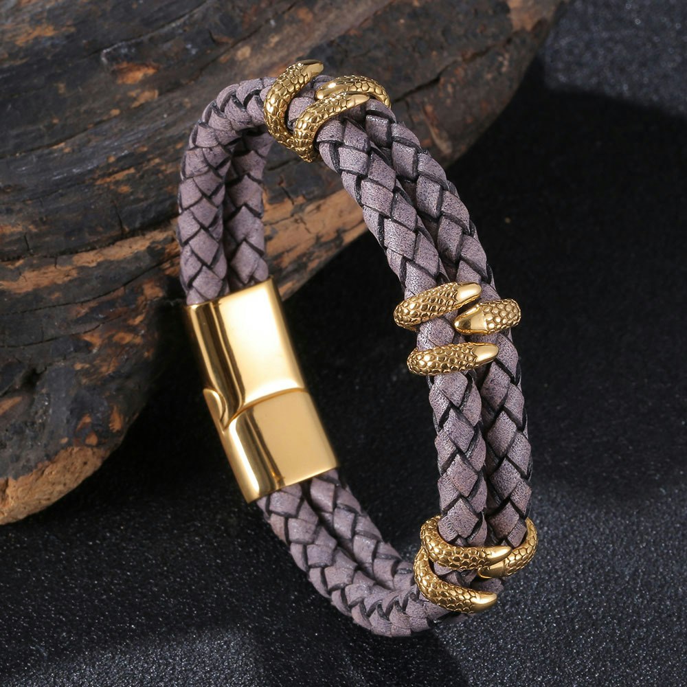 Viking leather deals wristbands