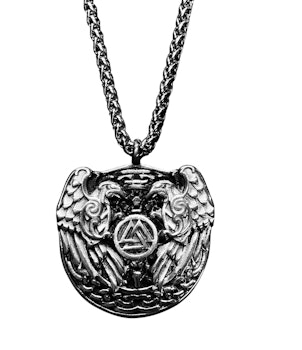 Necklace Raven Valknut