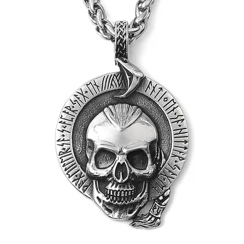 Kaulakoru Vegvisir Skull