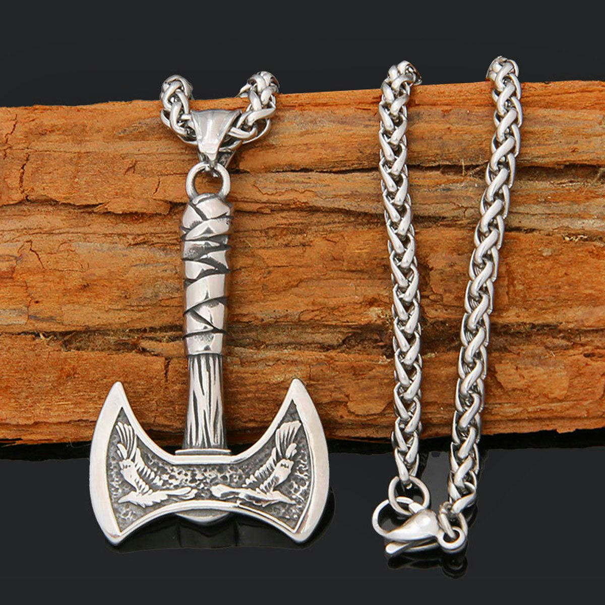 Necklace Double Fenrir Axe