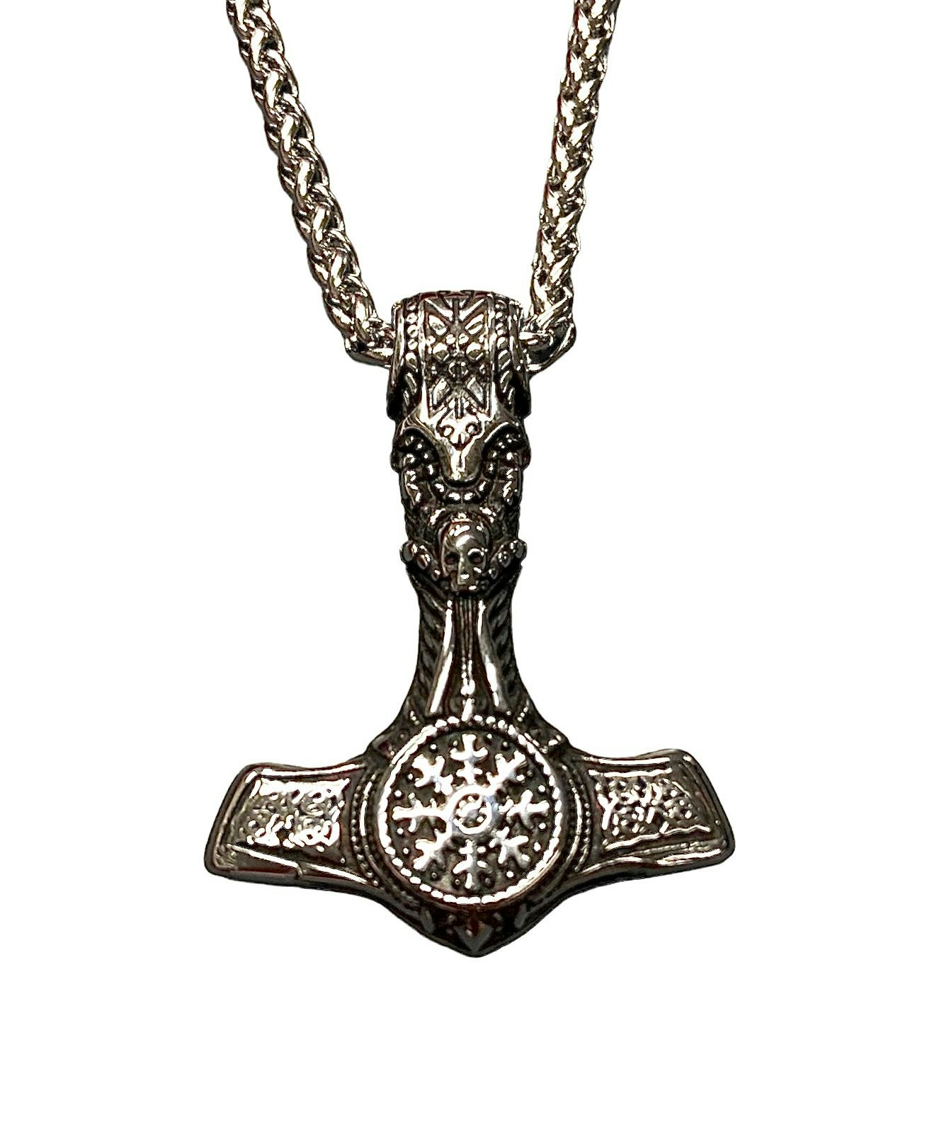 Necklace Mjölner Vegvisir