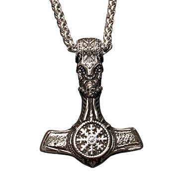 Halsband Mjölner Vegvisir