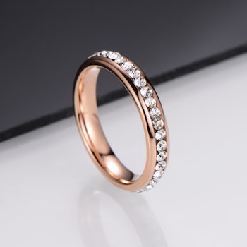 Ring Rosé Zirconia Tungsten