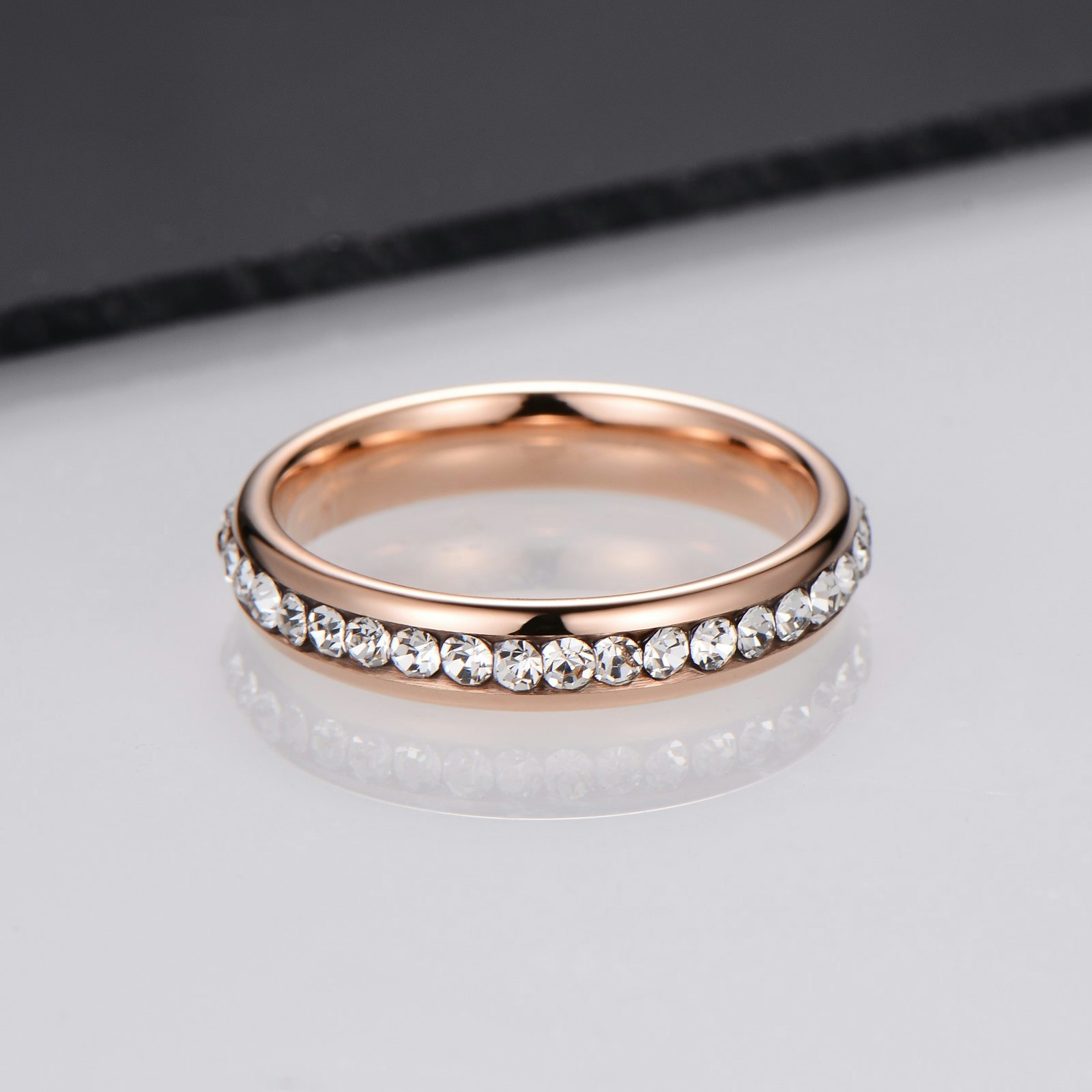 Ring Rosé Zirconia Tungsten