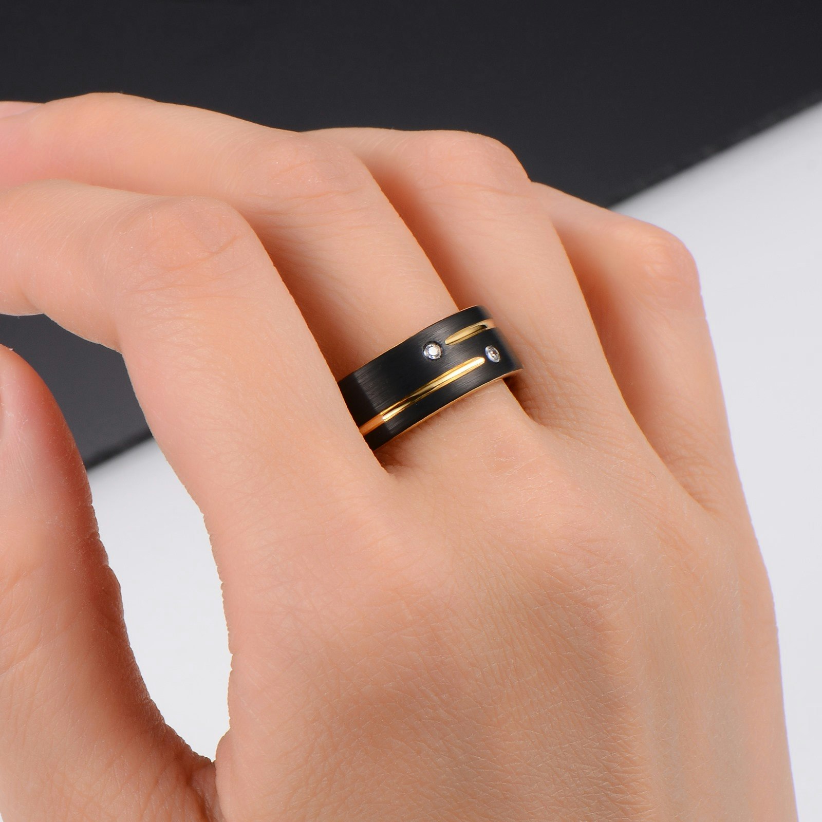 Ring Black Zirconia Tungsten