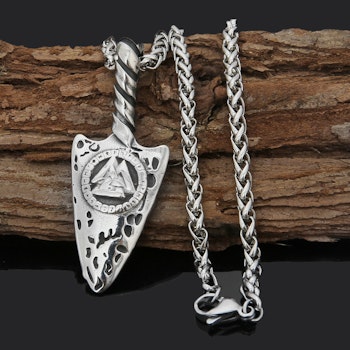 Necklace Valknut Spear