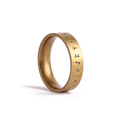 Ring Runic Script Bronze