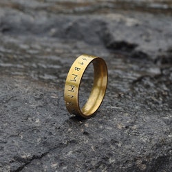 Ring Runic Script Bronze