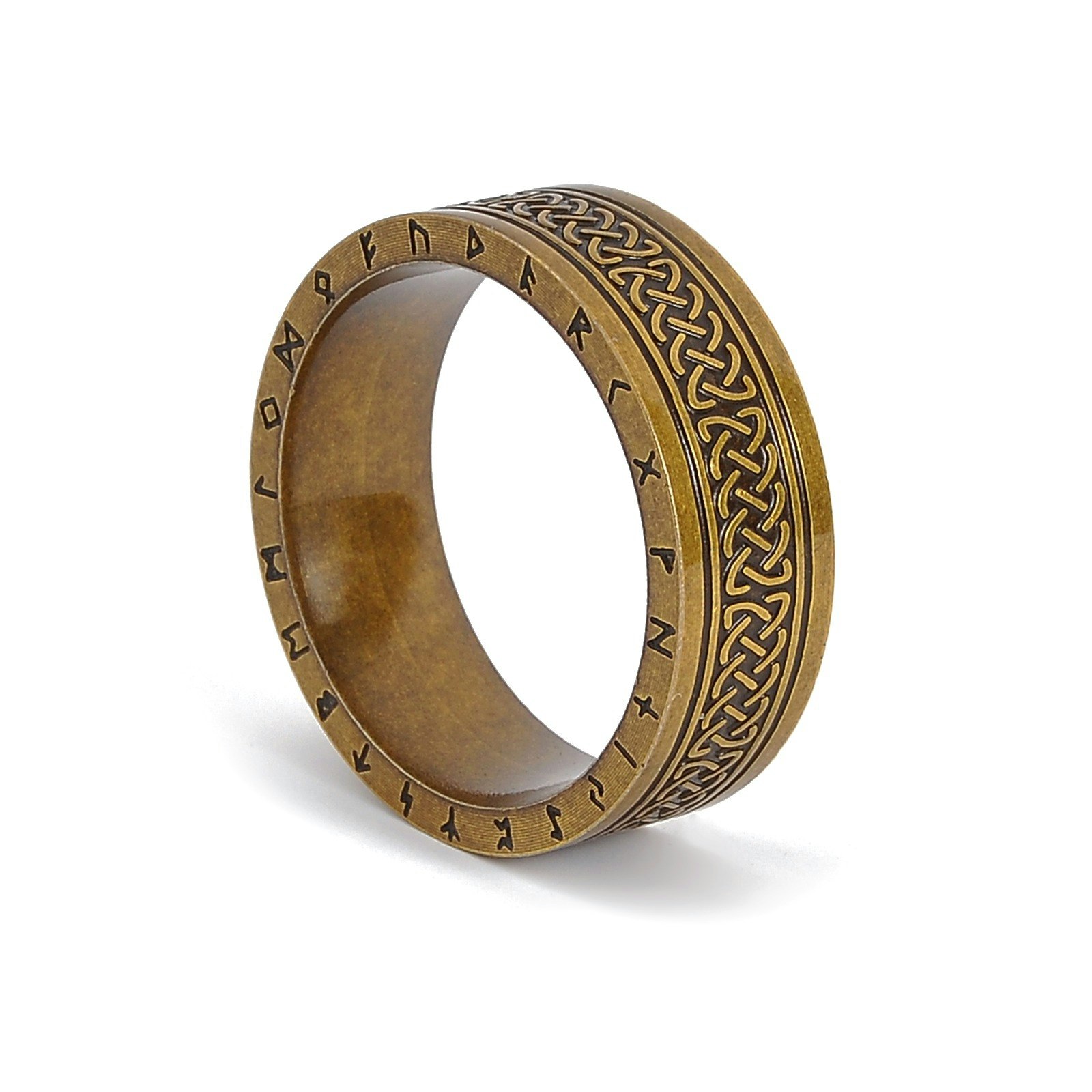 Ring Celtic Futhark bronse