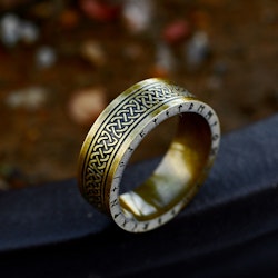 Ring Celtic Futhark Bronze