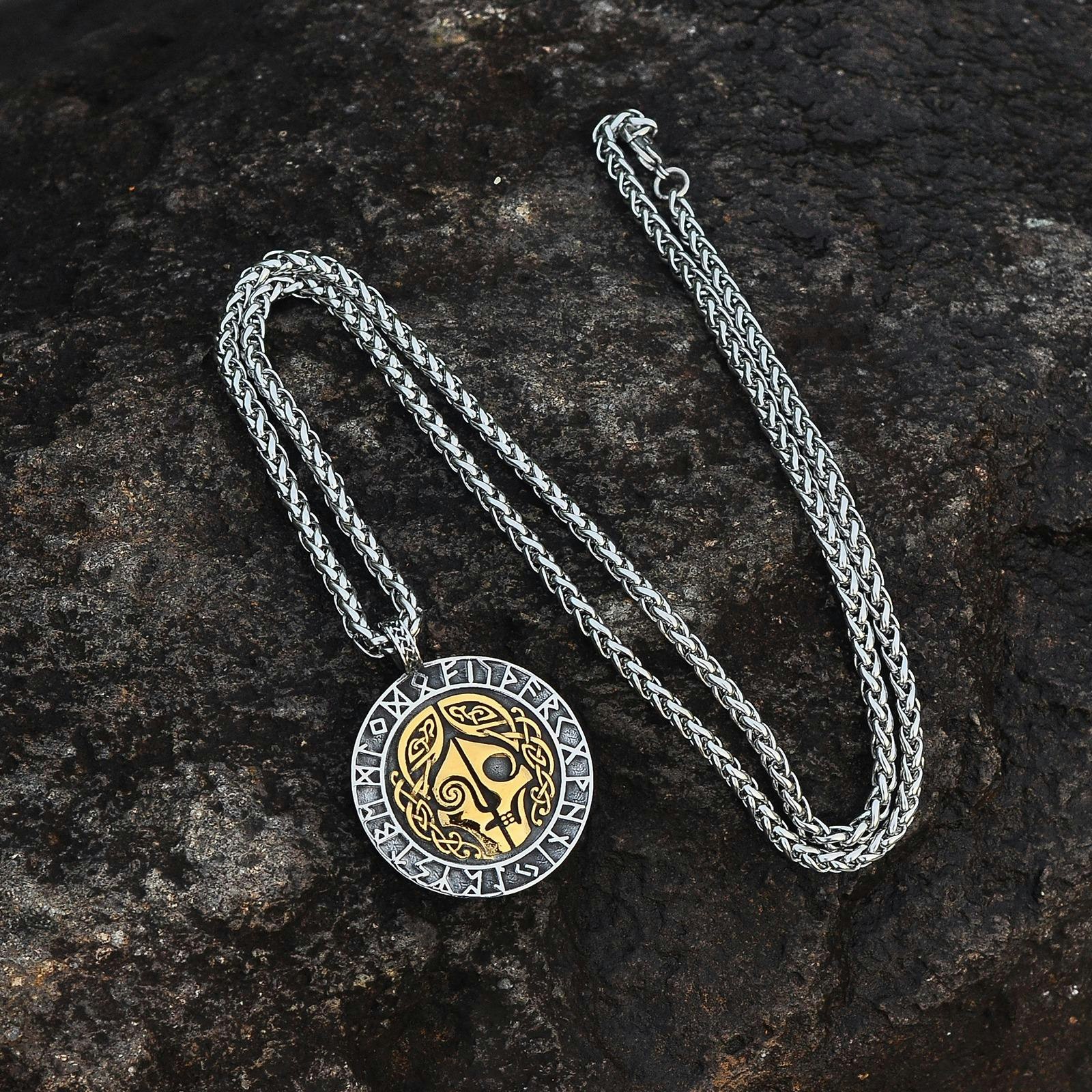 Halsband Viking Skull (Fler Färger)