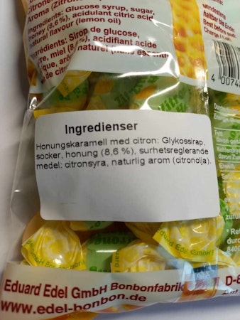 Honungskarameller Citron