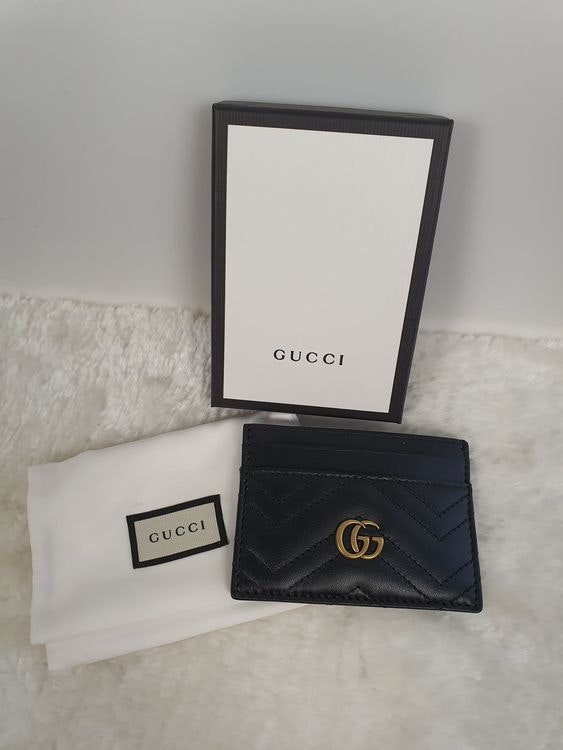 Gucci Pre-owned Card case GG Marmont Black