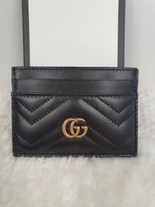 Gucci Pre-owned Card case GG Marmont Black